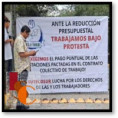 Trabajadores de ECOSUR en Campeche laboran bajo protesta por eliminación de prestaciones. 